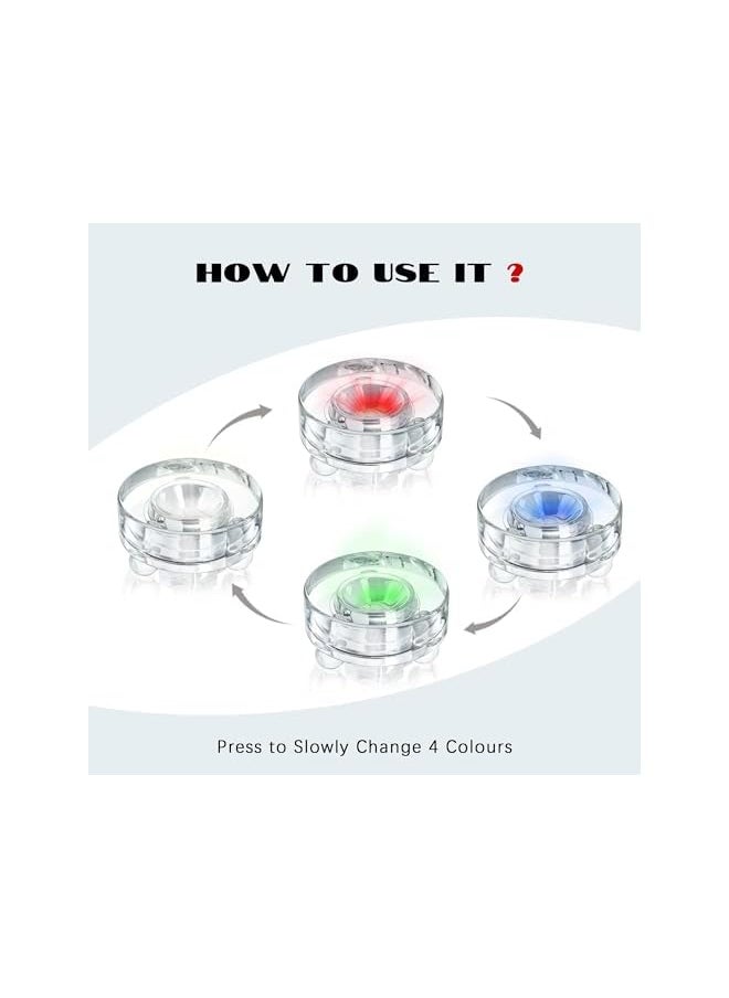 The Bros LED Light Base for Crystal and Glass Art - 3 Inch Round RGB Lighting Stand with USB Power Cord - Ideal for Displaying Crystal Figurines, 3D Glass Art and Acrylic Objects - Room and Desk Decorations  - Image 3