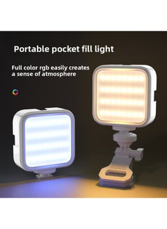 Generic Led Small Outdoor Shooting Soft Light Handheld Portable RGB Full Color Pocket Light Mobile Phone Live Selfie Lighting Light-Specifications:[RGB Full Color] Fill Light + Variable Octopus Bracket  - Image 2