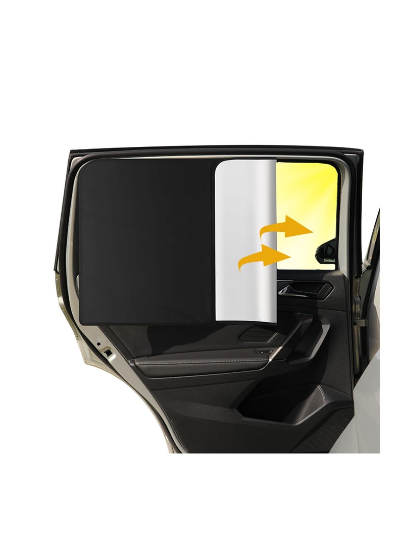 SOLARAE 2PCS Magnetic Car Side Window Sun Shades, Front Seat Privacy Curtains for Cars, SUVs, and Trucks, Effectively Blocks Sunlight and Provides UV Protection for Back Seat Passengers. - Image 1
