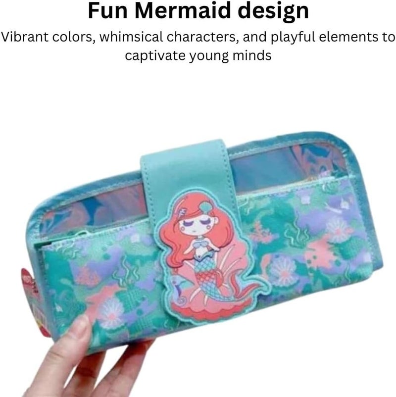 Glitters Mermaid Style Multi-Compartment Pencil Case - Image 2