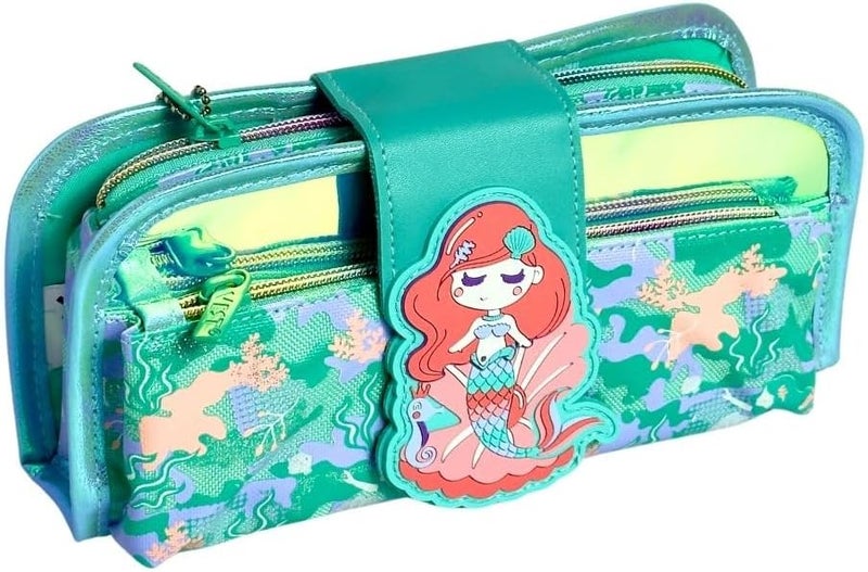 Glitters Mermaid Style Multi-Compartment Pencil Case - Image 1