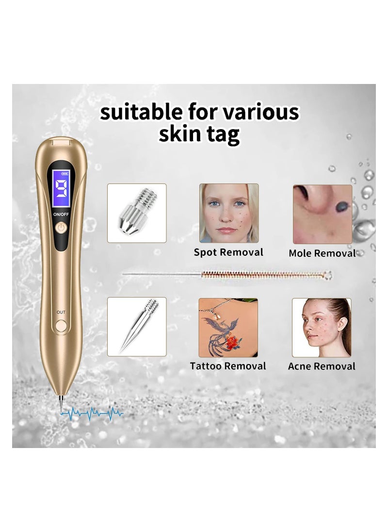 GGEROU Mole Remover Pen,Portable Skin Tag Remover Pen with 9 Strength Levels 10 Replaceable Fine Needles  - Image 2
