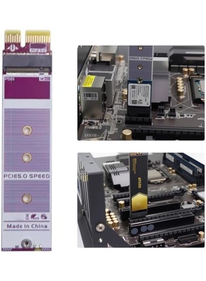 PCIe 5.0 NVMe M.2 SSD to PCIe Expansion Card Adapter for Desktop Easy Installation - Image 3