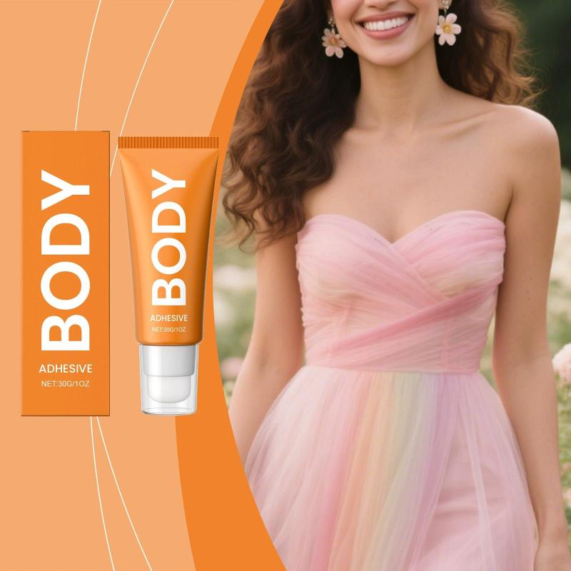 Skin-Friendly Glue Orange Lightweight Invisible - Anti-Slip Firm Adhesive Clothing Fit Glue for Daily Wear & Fabric Fixing - Image 2