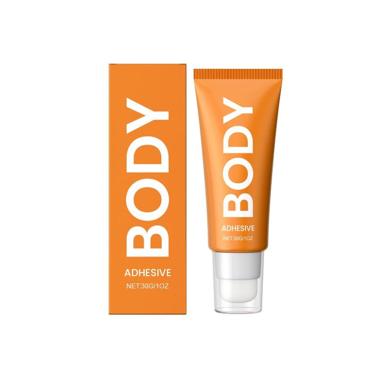 Skin-Friendly Glue Orange Lightweight Invisible - Anti-Slip Firm Adhesive Clothing Fit Glue for Daily Wear & Fabric Fixing - Image 1