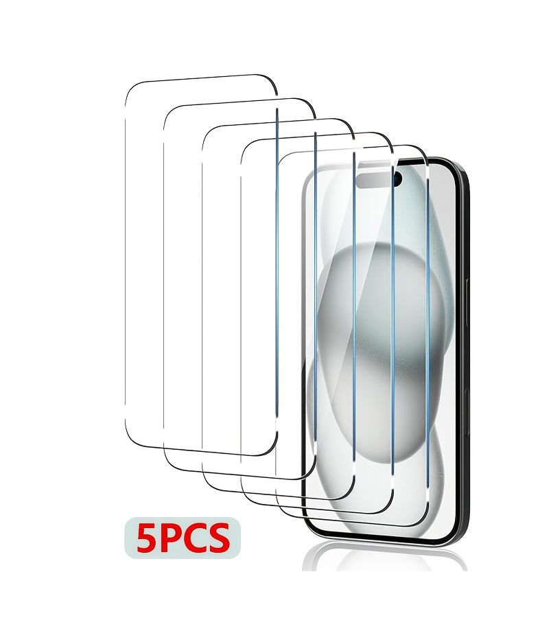 Tempered Glass Screen Protector For iPhone 17 Pro Max 5 Pack - Image 1
