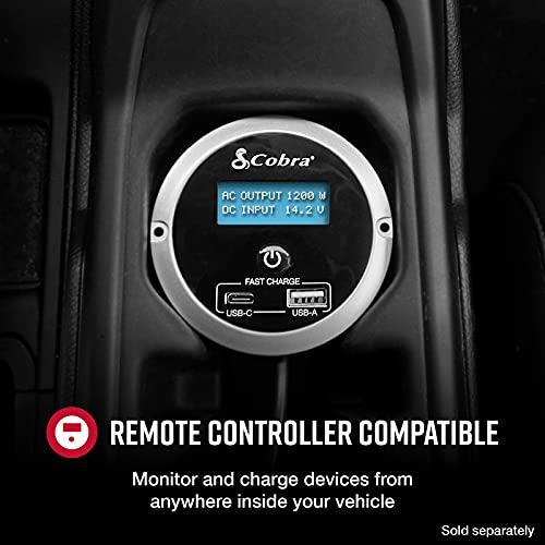 Cobra POWER 500W Power Inverter, Portable – 500-Watt Car Charger, 2 Grounded AC Outlets, 2 Fast Charge USB Ports and Remote Controller (CPIALCDG1) Compatible - Image 4