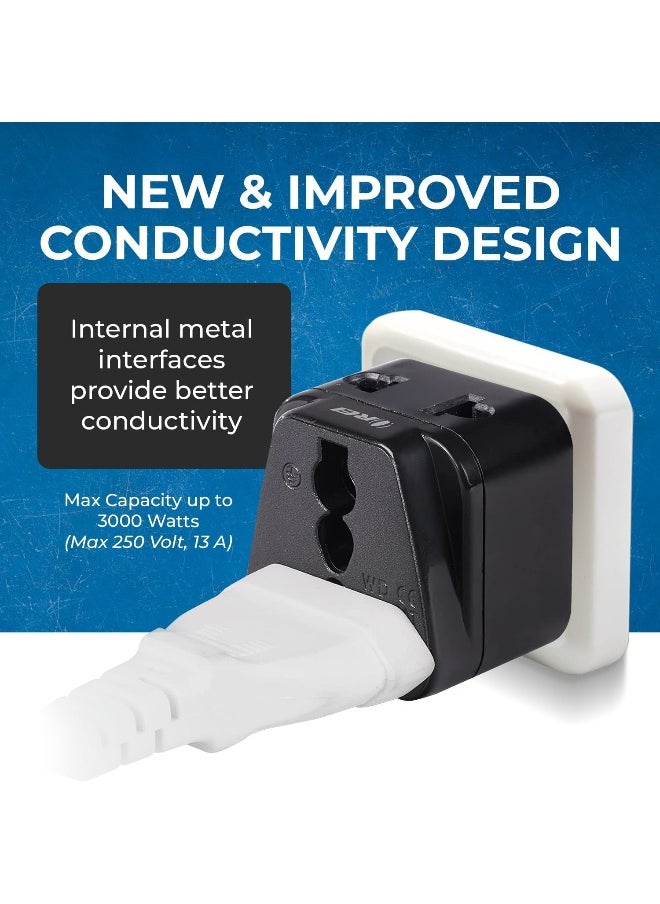 OREI - Uk, Hong Kong Travel Adapter Plug,  Adaptor 2 In 1, For Botswana, England, Uae, Dubai - Safe Grounded Connection - Universal Socket - 4 Pack - Image 1