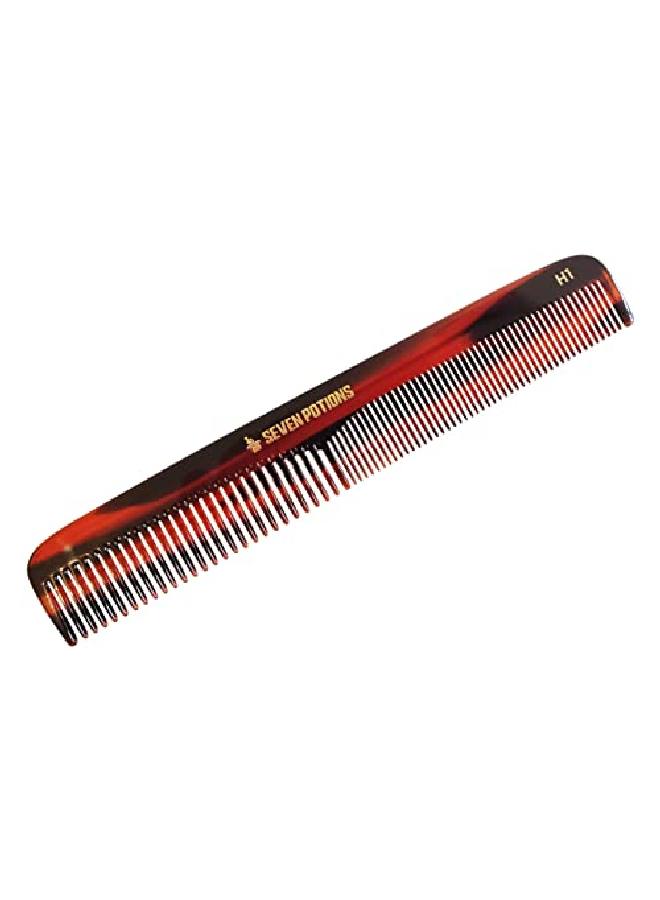 Seven Potions Hair Comb For Men 7.1 Inch Fine And Coarse Tooth For Hair Beard And Moustache Hand Made And Sawcut (Hair Comb H1) - Image 2
