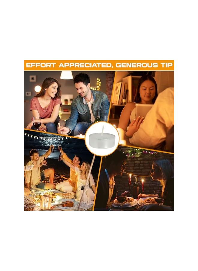 The Bros 50-Pack Tealight Candles White 15 gram scented wax tealight, Smokeless candles Pack of 50 Made from wax and pleasant floral aroma with a Long burn time, For Home, Weddings, Christmas, Decorative - Image 5