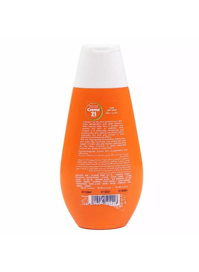 Creme 21 Creme 21 Body Lotion with Aloe Vera and Vitamin E for Dry Skin - 250ml - Image 2
