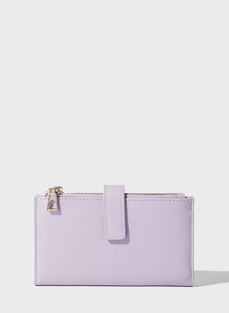 PARFOIS Medium Logo Detailed Zip Over Wallet - Image 1