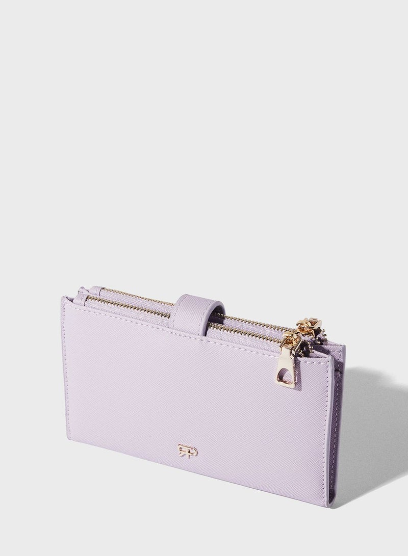 PARFOIS Medium Logo Detailed Zip Over Wallet - Image 2