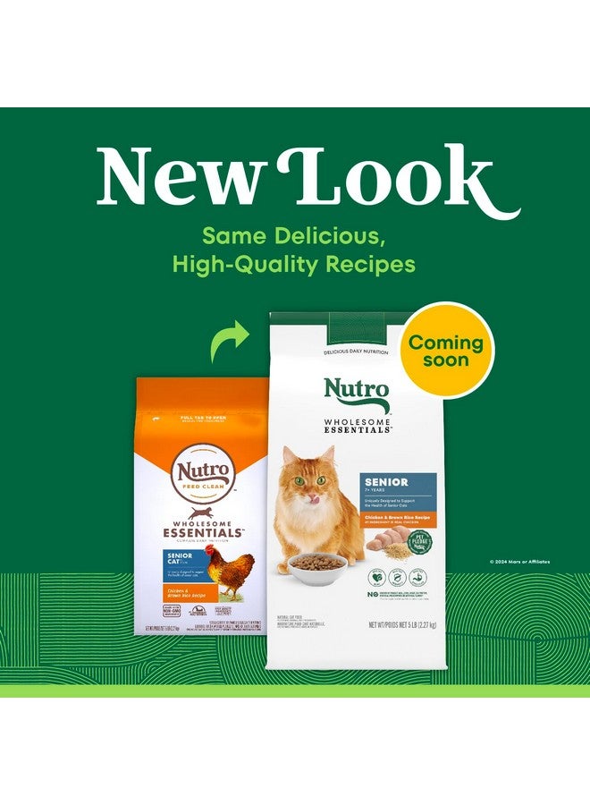 Nutro Wholesome Essentials Senior Dry Cat Food, Chicken & Brown Rice Recipe, 5 lbs. - Image 2