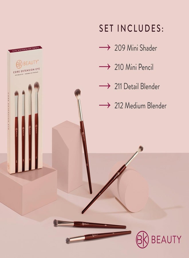 BK BEAUTY - CORE LINE EXTENSION EYE SET (4PC) - Professional Eyeshadow Brush Set for Precise Makeup Placement & Blending | Premium Eye Makeup Brushes for Flawless Application - Image 4