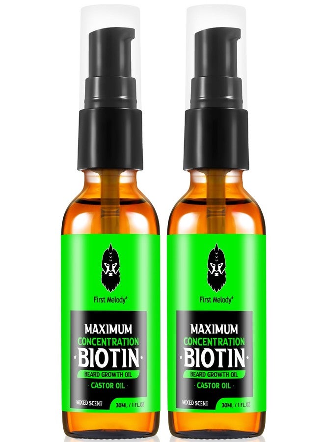 First Melody Beard Oil,Maximun Thickening Biotin, with Castor Oil and Argan & Jojoba Oils, Promotes Beard Growth, Styles, Strengthens & Softens Beards & Mustaches,1 Ounce*2（2 Pack） - Image 1