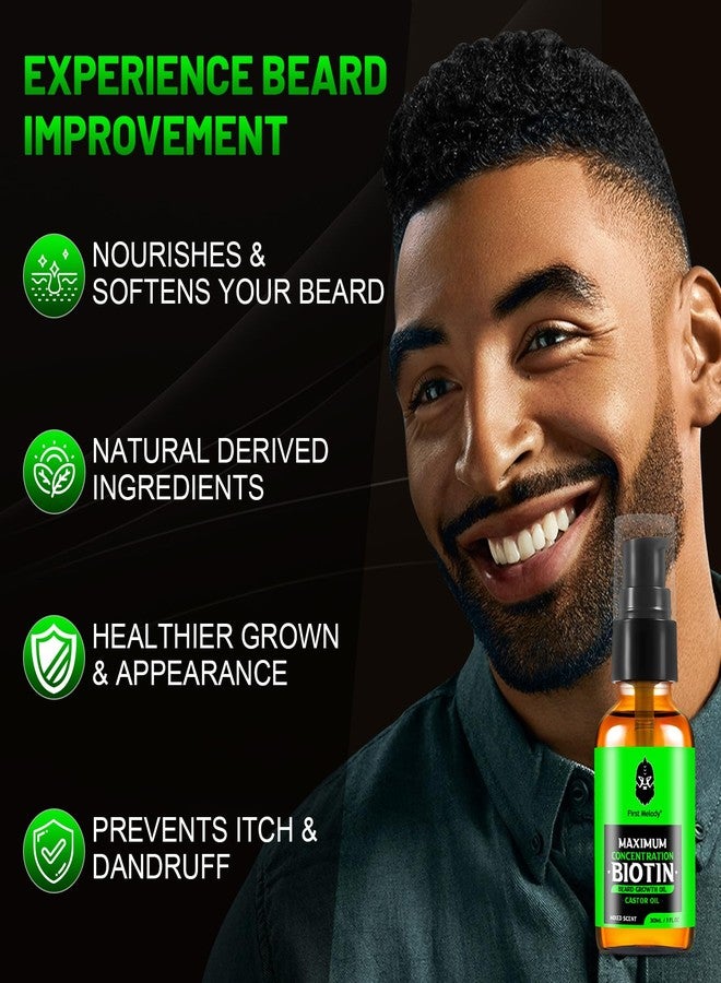 First Melody Beard Oil,Maximun Thickening Biotin, with Castor Oil and Argan & Jojoba Oils, Promotes Beard Growth, Styles, Strengthens & Softens Beards & Mustaches,1 Ounce*2（2 Pack） - Image 5