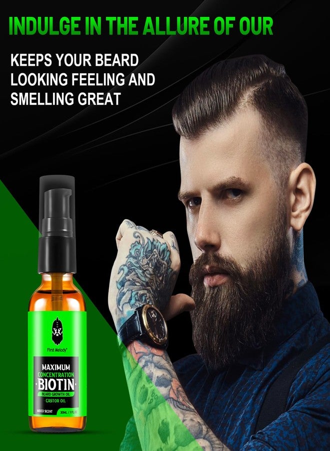 First Melody Beard Oil,Maximun Thickening Biotin, with Castor Oil and Argan & Jojoba Oils, Promotes Beard Growth, Styles, Strengthens & Softens Beards & Mustaches,1 Ounce*2（2 Pack） - Image 3