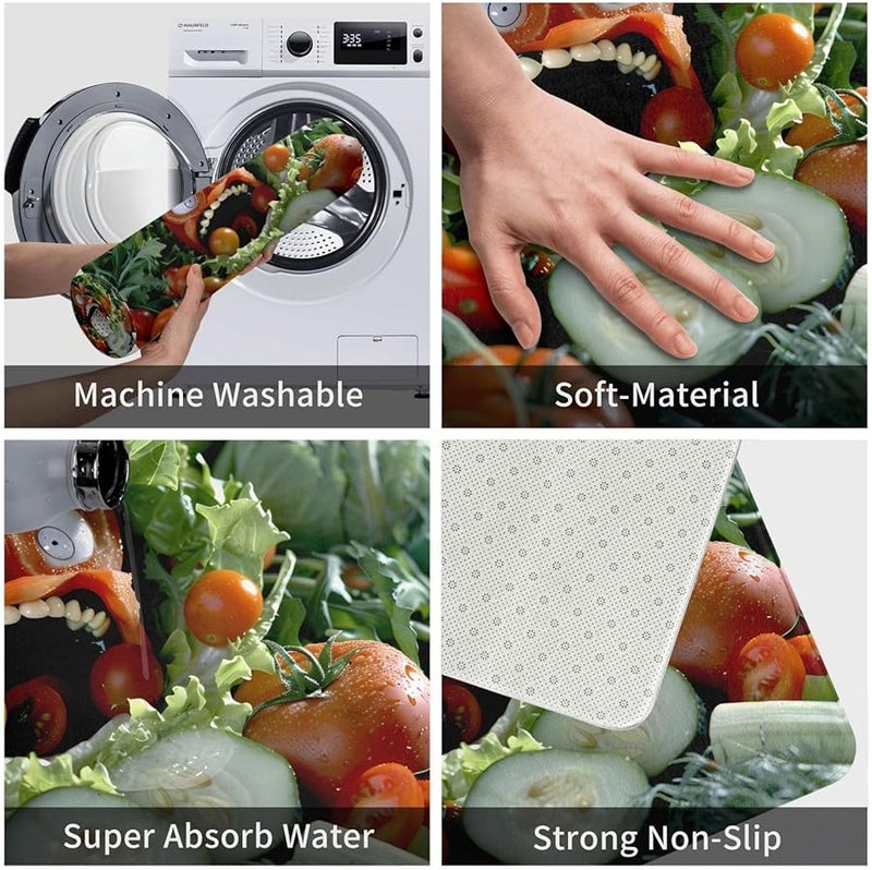 PHAYAH Open Mouth Vegetables Doormat 16x24 Inches Indoor Outdoor Front Door Mat - Image 5