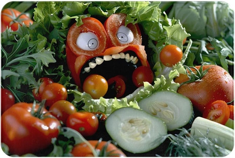 PHAYAH Open Mouth Vegetables Doormat 16x24 Inches Indoor Outdoor Front Door Mat - Image 3