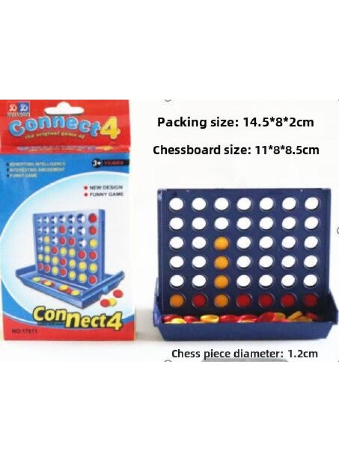 Three-dimensional Four-link Chess Table Games Children's Chess Parent-child Interactive Puzzle Four-link Chess Gifts-Color:Color Box Specifications: 14.5*8.5*2CM/17811 - Image 1