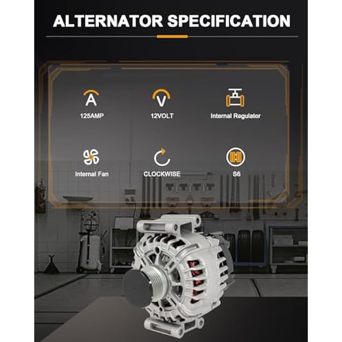 ROADFAR New Alternator Compatible 2012-2015 for Mercedes-Benz for C250 Base 1.8L,2012-2014 for Mercedes-Benz for C250 Luxury/Sport 1.8L,2012-2015 for Mercedes-Benz for SLK250 Base 1.8L, OE 11716 - Image 3