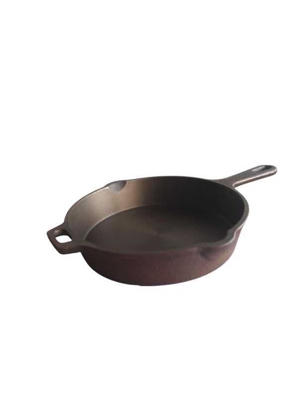 Earthbound - EARTHBOUND Cast Iron Smooth Skillet 8 inch (Black), pre-Seasoned,Non-Stick Finish, Cooking Pan,Smooth Surface 100% Pure & Toxin-Free, No Chemical Coating - Image 1