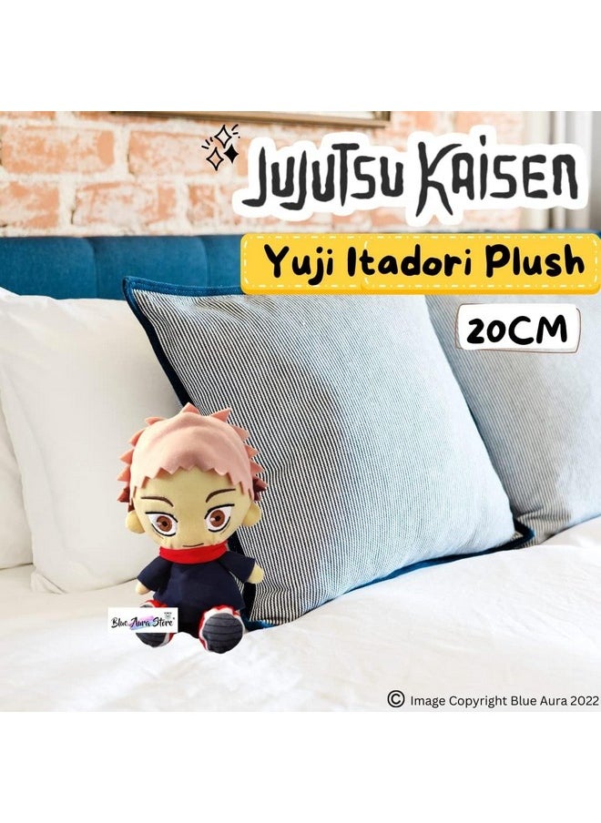 Blue Aura - Blue Aura Jujutsu Kaisen Plushies Jujutsu Plush Yuji Itadori Soft Toy Height -20CM Collectible (Yuji) NRTH - Image 1