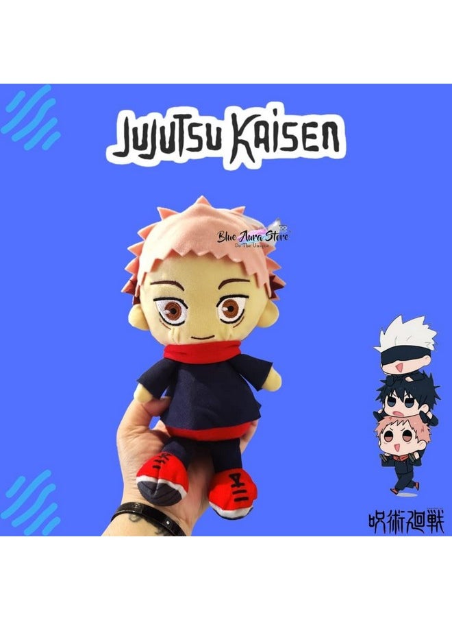 Blue Aura - Blue Aura Jujutsu Kaisen Plushies Jujutsu Plush Yuji Itadori Soft Toy Height -20CM Collectible (Yuji) NRTH - Image 1