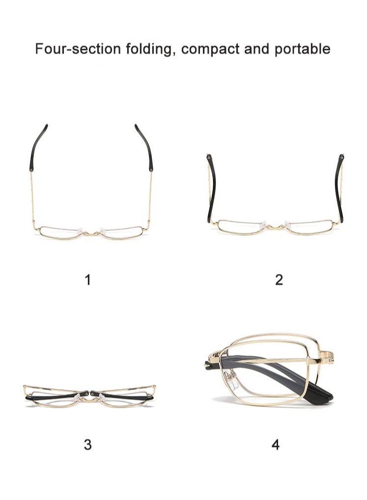 ميون نظارات قراءة قابلة للطي، نظارات مضادة للضوء الأزرق، نظارات ثنائية البؤرة للمسافات القريبة والبعيدة للرجال والنساء - Image 4