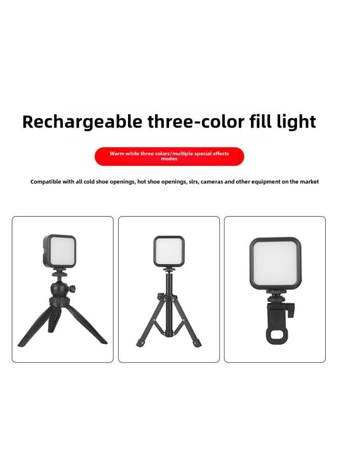 Hot Shoe Mouth Fill Light Extension Clip Mobile Phone Live Photo Video Conference Pocket Light Mini Small Portable Rechargeable Light-Specifications:Cantilever Lock Hose + Pocket Light  - Image 4