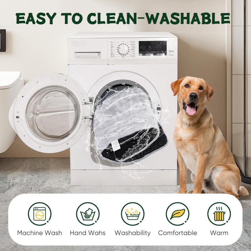 ZENGAOOU Washable Dog Bed for Crate, Ultra Soft Plush Dog Crate Pad for Medium to Large Dogs, Non Slip Cushion for Metal Crates, Indoor or Travel, 36 x 23 Inch, Gray - Image 5