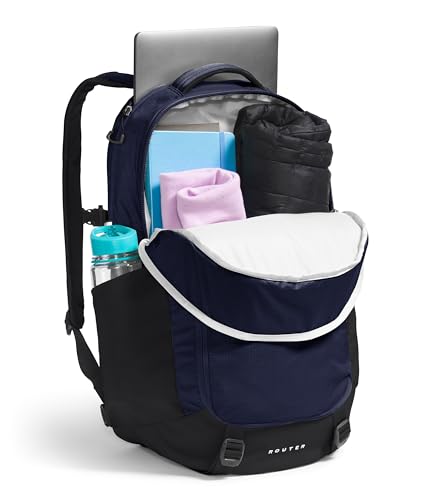 THE NORTH FACE Router Everyday Laptop Backpack | Daypack with Water Repellent Finish, 17" Laptop Sleeve, Reflective Details, TNF Navy/TNF Black-NPF, One Size - Image 5