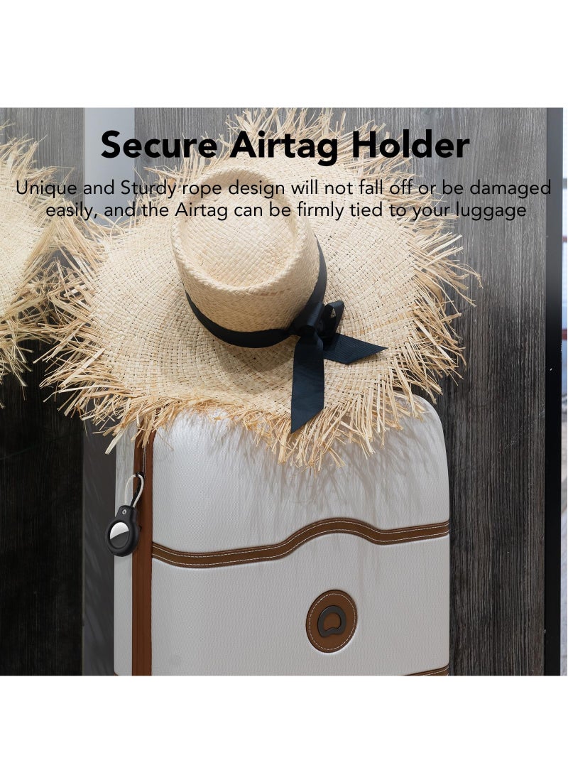 2 Pieces Protective Secure Lock Compatible with AirTag Holder Suitable for Luggage Tag Keychain Accessories  - Image 4