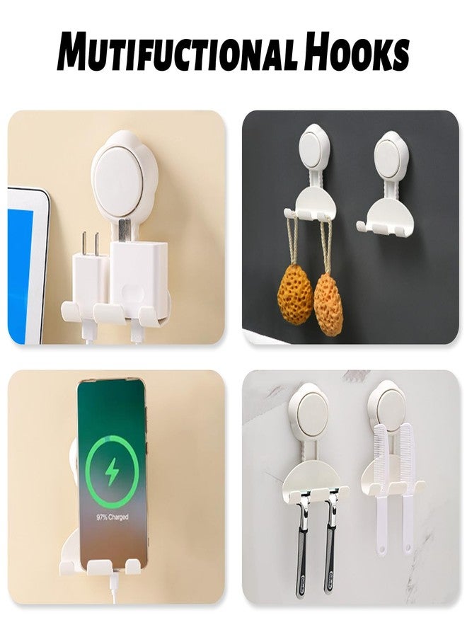 Dancepanda Suction Cup Hooks for Shower,Razor Holder for Shower Hanger Hooks for Inside Shower - Image 5