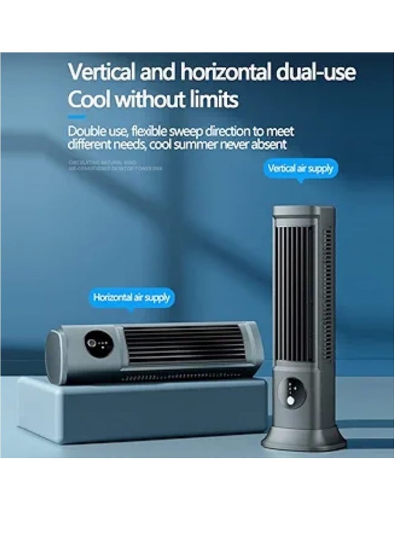 Tower Fan Portable Air Streamlined Tower Fan with 3 Speeds Bladeless Design Quiet USB Powered Vertical Air Conditioning Fan for Bedroom Home Office Desktop