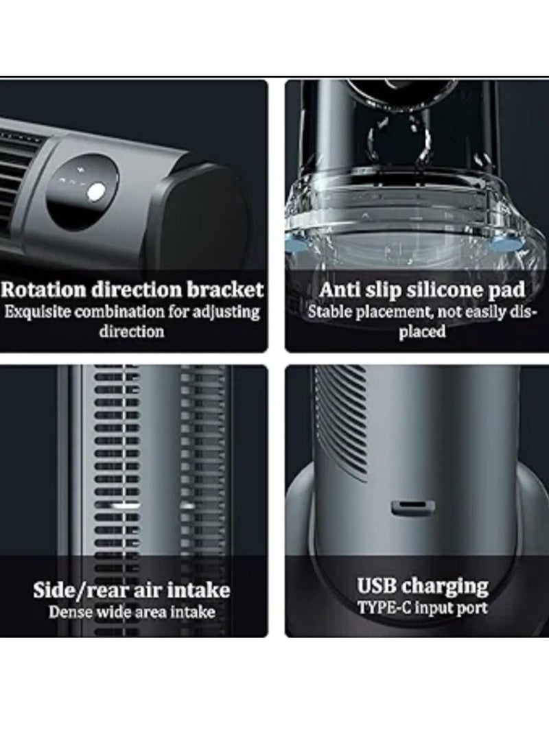 Tower Fan Portable Air Streamlined Tower Fan with 3 Speeds Bladeless Design Quiet USB Powered Vertical Air Conditioning Fan for Bedroom Home Office Desktop