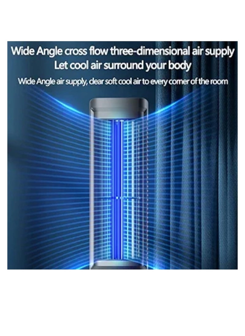 Tower Fan Portable Air Streamlined Tower Fan with 3 Speeds Bladeless Design Quiet USB Powered Vertical Air Conditioning Fan for Bedroom Home Office Desktop