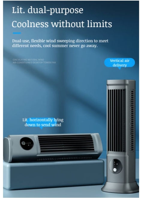 Tower Fan Portable Air Streamlined Tower Fan with 3 Speeds Bladeless Design Quiet USB Powered Vertical Air Conditioning Fan for Bedroom Home Office Desktop