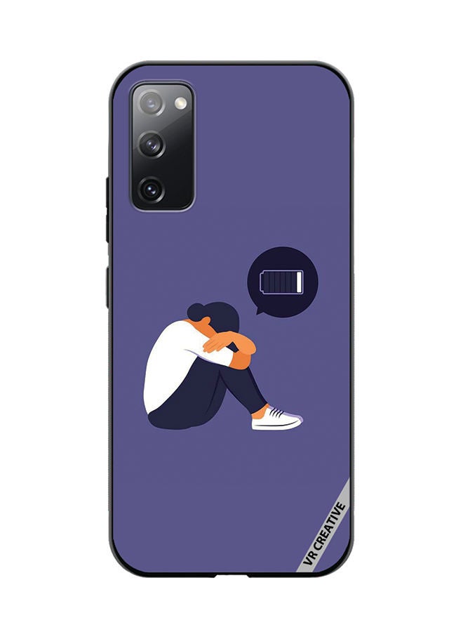 VR CREATIVE Protective Case Cover For Samsung Galaxy S20 FE 5G Battery Low Design Multicolour - Image 1