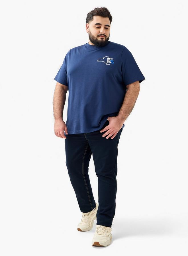 ماكسيم تيشيرت رجالي مطبوع بياقة دائرية وأكمام قصيرة بقصة عادية - Image 2