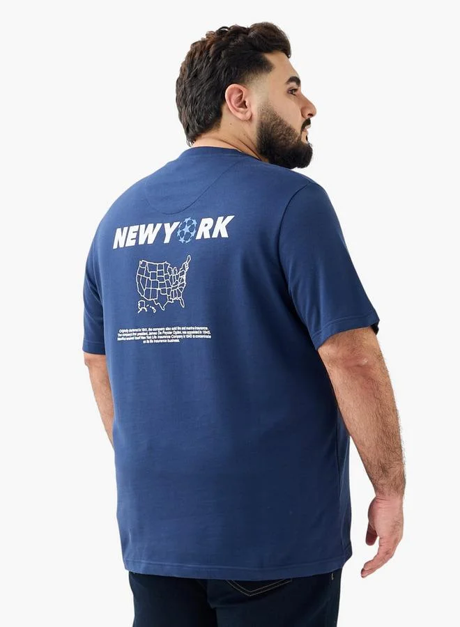 Maxim  Men Regular Fit Crew Neck Short Sleeves Printed T shirt for Men | Best Price UAE
