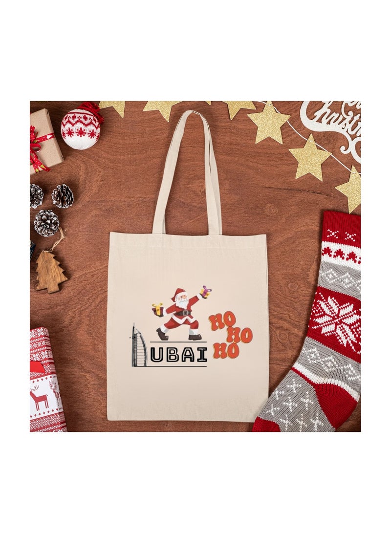 PRINTSHOP4ME Christmas Santa Cotton Tote Bag For Celebrations-Christmas Design Printed Bags For Women-Reusable Bag,Party Gift Idea And Cotton Gift Bag - Image 4