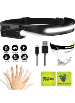 JAJEEK Motion Sensor Hands-Free Waterproof LED Headlamp | 350 Lumen, Wide-Angle LED Headlight for Outdoor Camping, Running, Hiking | Lightweight, USB Rechargeable, Perfect for Night Activities  - Image 4