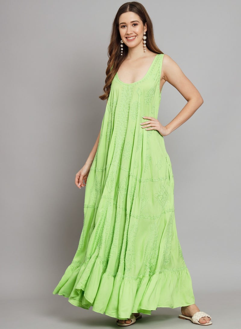 الايا كفتان مودال مطرز يدويًا بشيكانكاري - Image 4