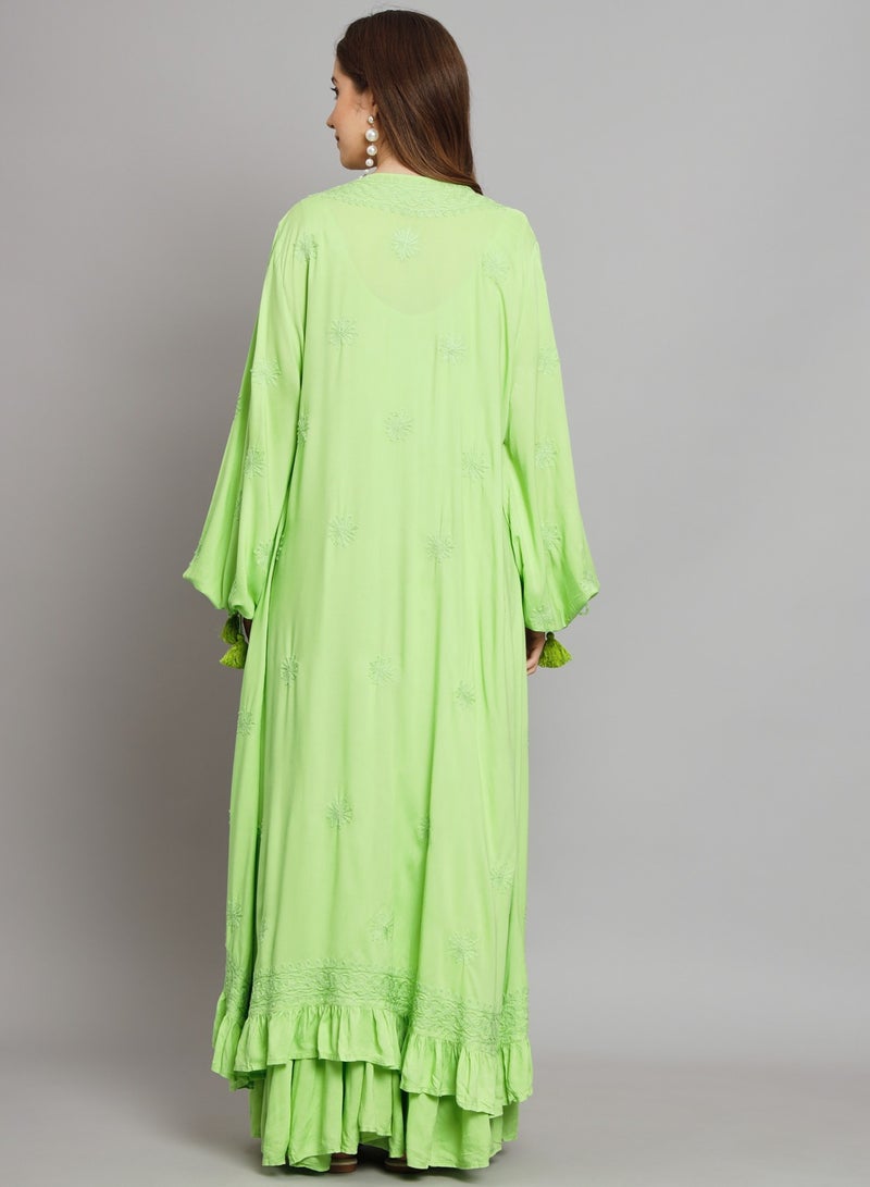 الايا كفتان مودال مطرز يدويًا بشيكانكاري - Image 2