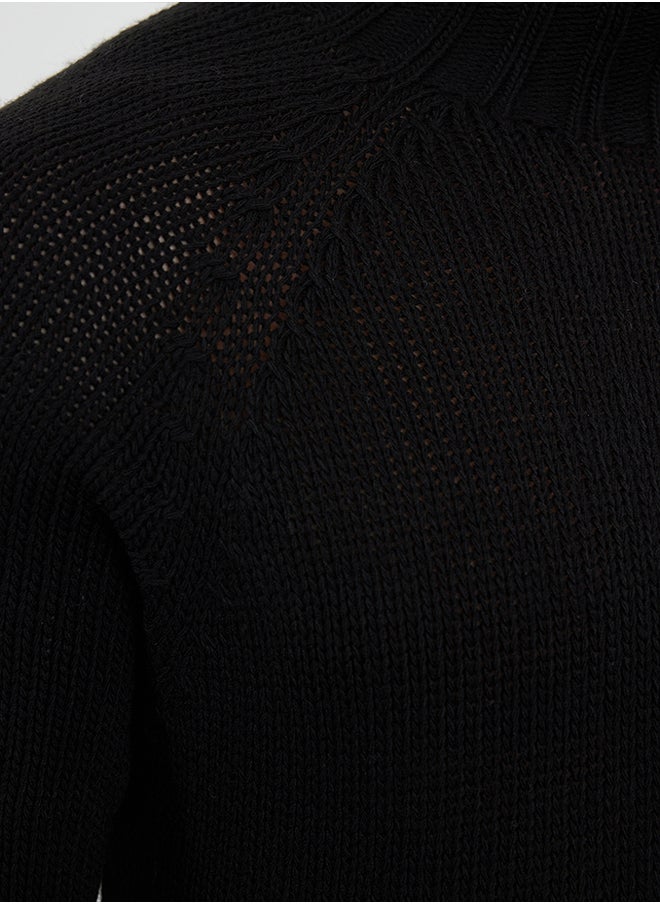 Black Slim Fit Half Turtleneck Raglan Sleeve Basic Knitwear Sweater - pzsku/ZAA0A502A80E92D088A9BZ/45/_/1730941026/322b4a51-8836-441a-a12f-4d0c6dfb6941