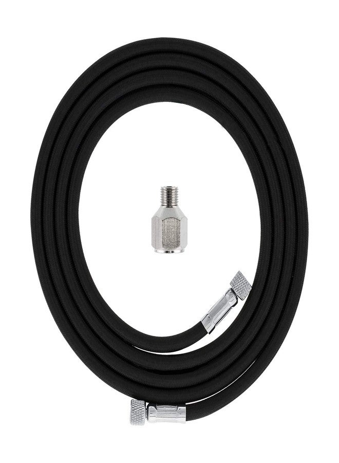 Master Airbrush Premium 6 Foot Nylon Braided Airbrush Hose with 1/8" Size Fittings plus a 1/4" Female to 1/8" Male Fitting Conversion Adapter (BSP Type) - Image 1