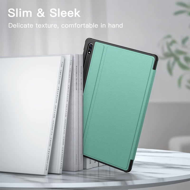 JETech Case for Samsung Galaxy Tab S8 Plus 2022 / S7 FE 2021 / S7 Plus 2020 12.4-Inch with S Pen Holder, Slim Folio Stand Protective Tablet Cover, Multi-Angle Viewing (Green) - Image 4