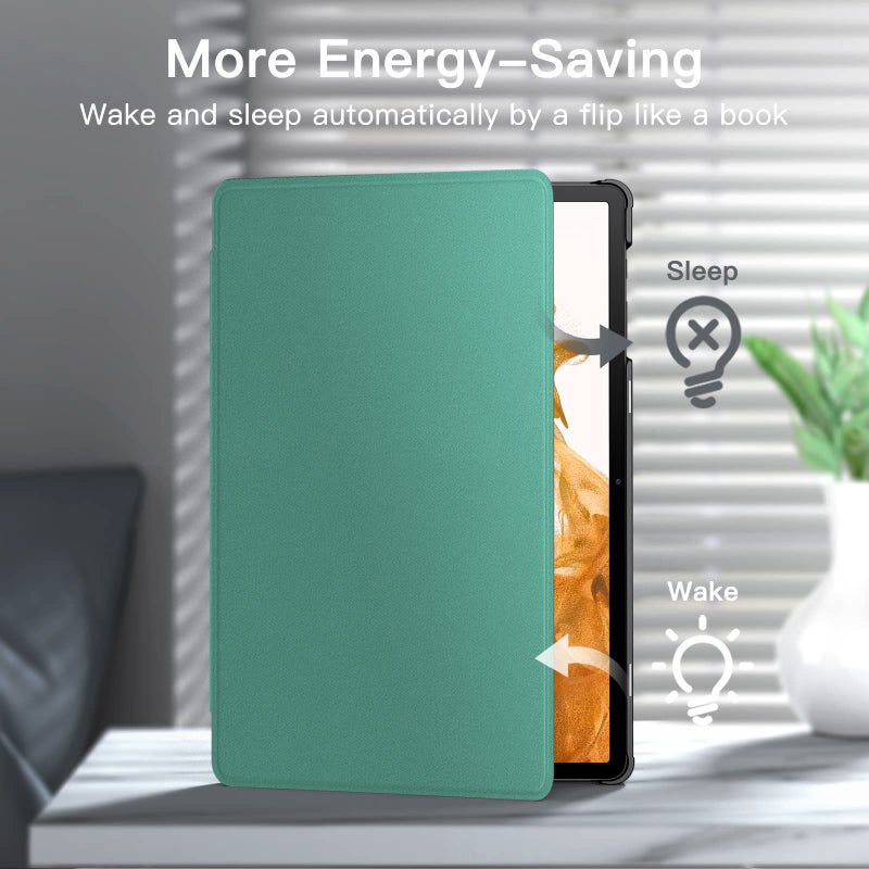 JETech Case for Samsung Galaxy Tab S8 Plus 2022 / S7 FE 2021 / S7 Plus 2020 12.4-Inch with S Pen Holder, Slim Folio Stand Protective Tablet Cover, Multi-Angle Viewing (Green) - Image 5